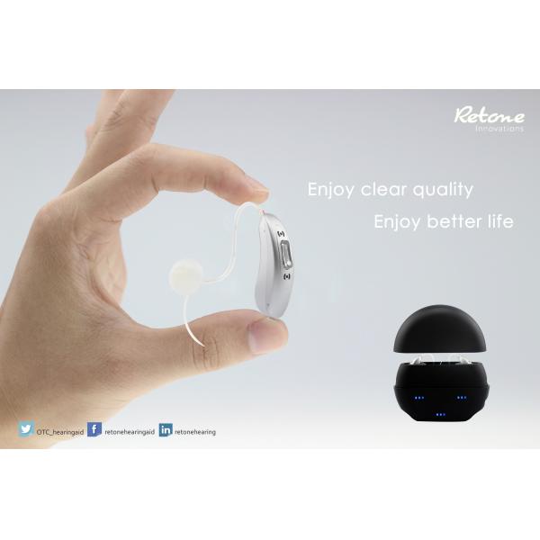 Gray Digital Hearing Aids Retone Rechargeable Digital Hearing Amplifier