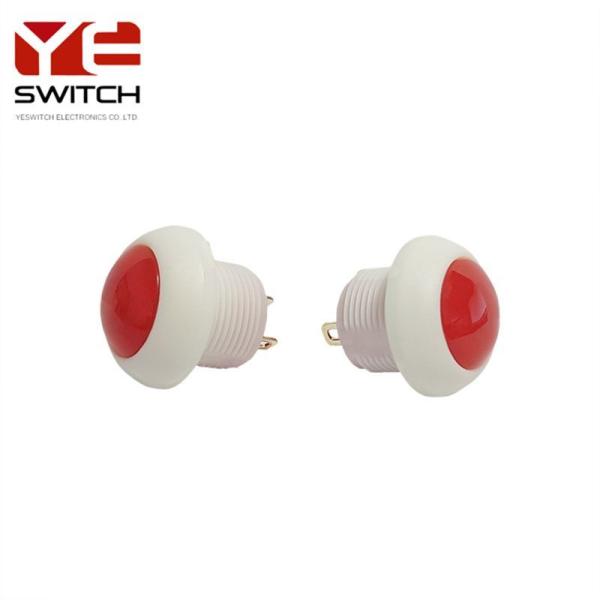 White 12mm Waterproof Momentary Switch Normally Open Latching Push Button Switch