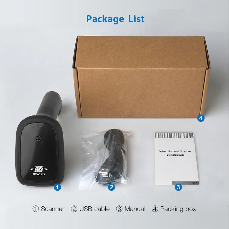 Barcode Scanner Wireless Barcode Scanner Laser Barcode Reader 1d CCD Handheld Bar Code Scanner
