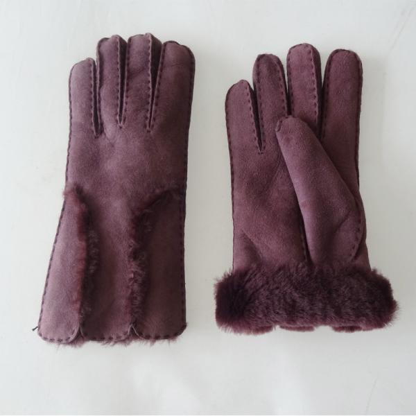 Quality Manufacturer customized winter warm shearling leather gloves sheepskin for sale