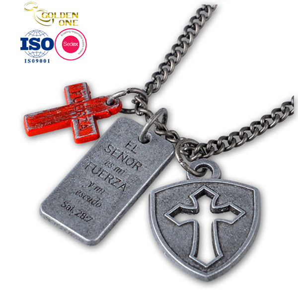 Black Nickel Plated Pendant Dog Tag Soft Enamel Metal Engraved For Pets
