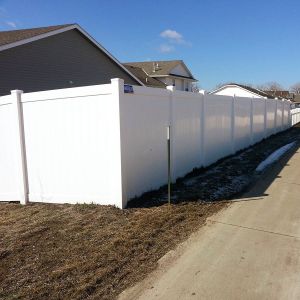 Waterproof Vinyl White Color Outdoor Privacy House Fencing