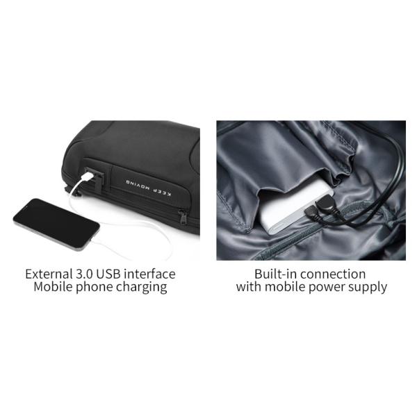 Wholesale new custom logo waterproof large capacity Single Shoulder Messenger Bag USB charging men chest bag