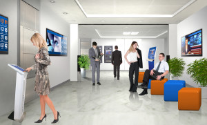 Cold Rolled Steel Scratch Proof Bank Telecom and Visa Center Customer Queuing System