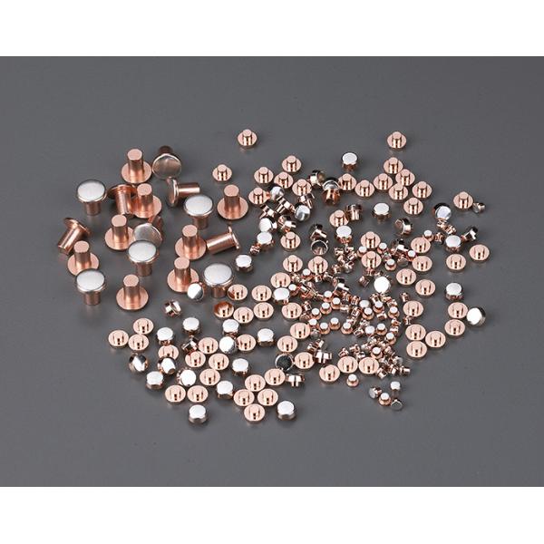 Electrical Contact Manufacturers Bimetal Rivet / Flat Head Solid Rivet OEM / ODM