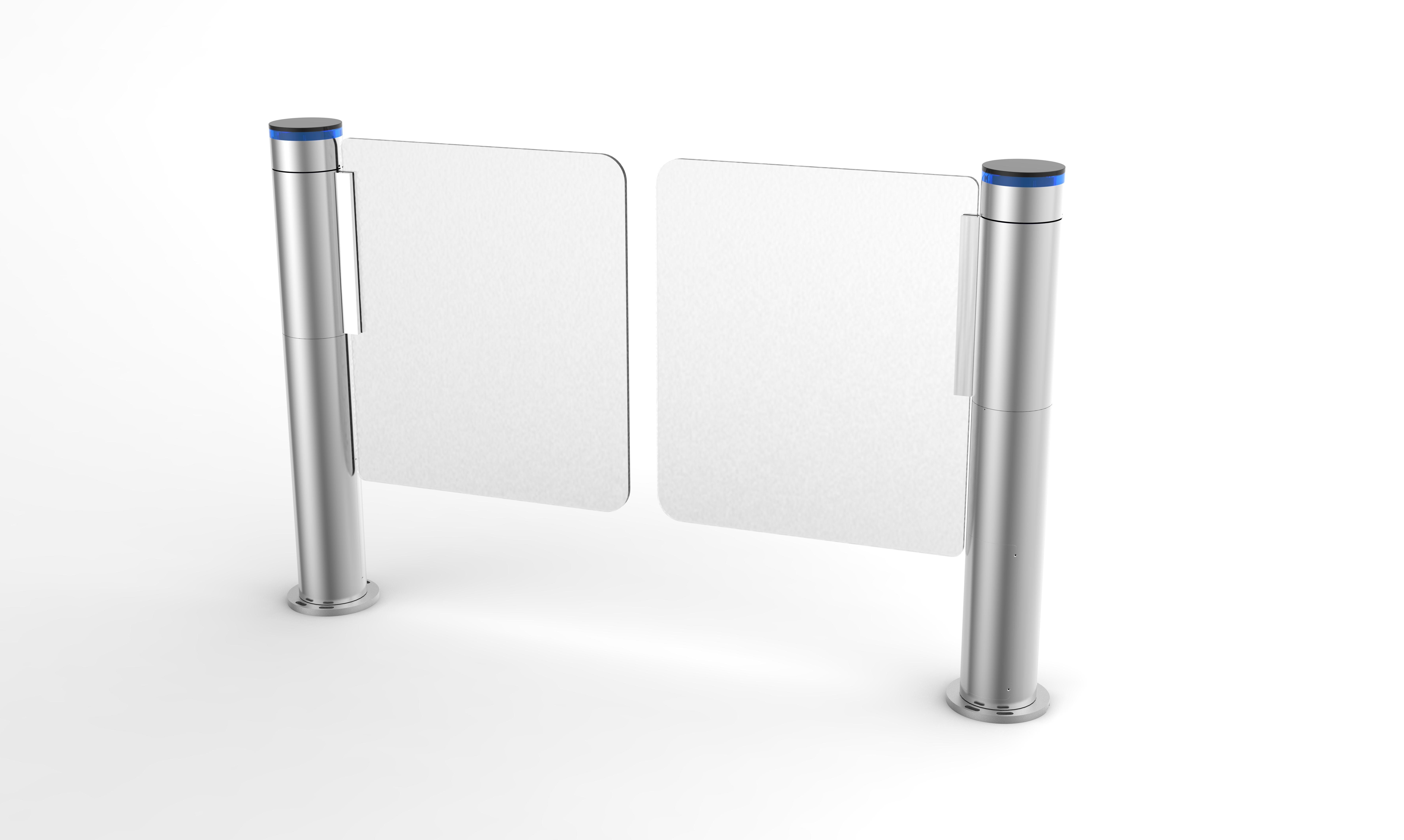 Motorized 141mm Cylindrical Swing Speed Gate Turnstile Rapid Access Door Security Barrier System