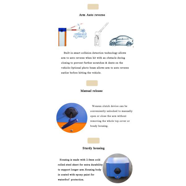 Water Proof Parking Lot Management System Automatic Road nice barrier gate