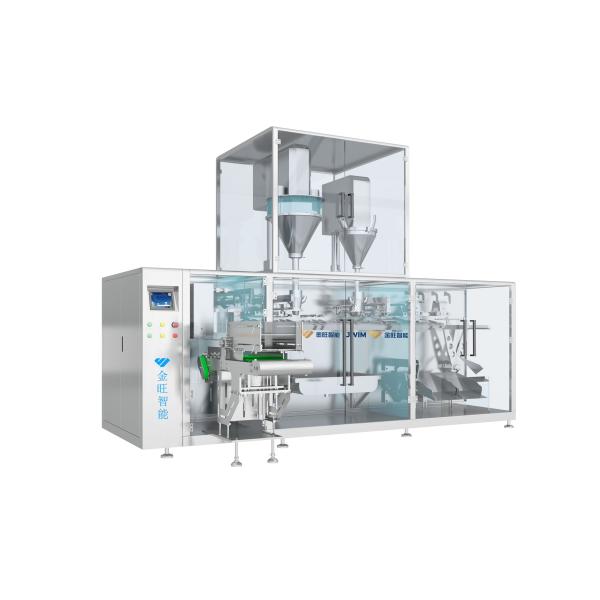 Solid Water Soluble Fertilizer Automatic Powder Filling Horizontal Premade Pouch Bag Packing Machine 100g-1000g