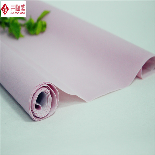 Washable Pink Velvet Upholstery Fabric Flocking Material with 100% Polyester