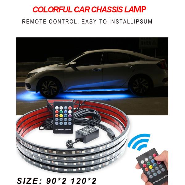 Colorful Voice Control Ambience Car Headlight Led Strip Decorative RF Rgb 5050