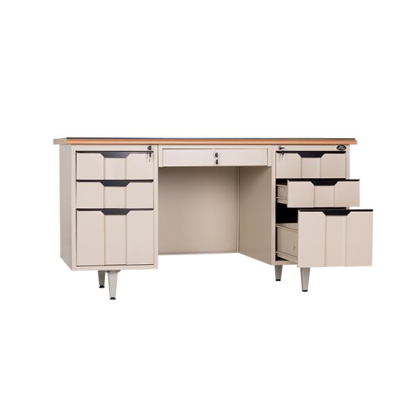 1400mm Wide Electrostatic Fireproof Steel Executive Desk