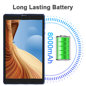 C Idea Blue 8 Inch Tablet PC Large Storage Dual Cameras Metal Tablets For Reading Watching