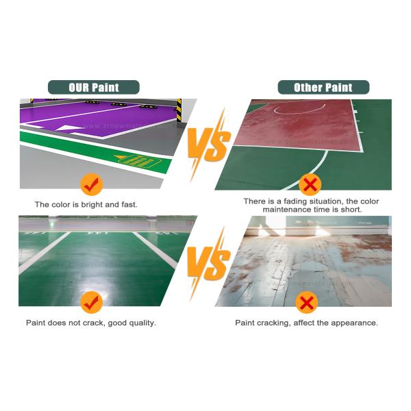 Scratch Resistant Flat Floor Paint Epoxy Coating Paint With Zero VOC