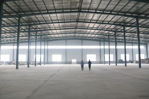Prefab Steel Structure Warehouse with Large Span and Crane Support