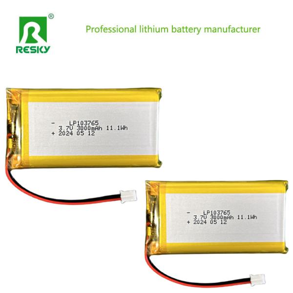 Rechargeable Li Polymer Cell 103765 3.7V 3000mAh 11.1wh For Digital Camera