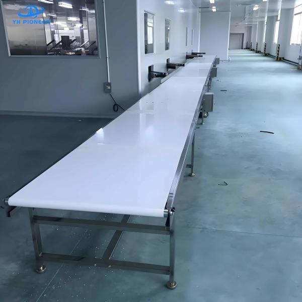 Smooth PVC Surface Bag Conveyor Systems For Sanitary Food Beverage Production Lines