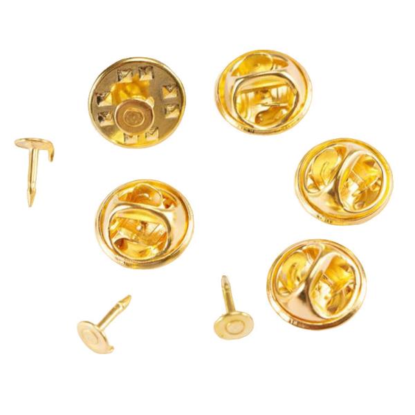 No Tools Required Nickel Plated Brass Butterfly Clutch Pin Back with 8mm/10mm/12mm Size for Secure Locking