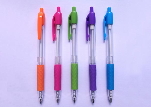 Quality Plastic Tansparent click Ball Point Pen with logo for promotion for sale