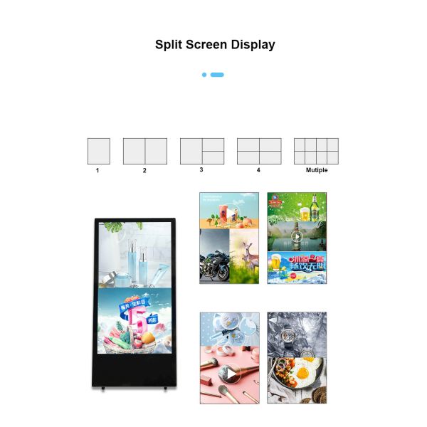 43" Outdoor Waterproof Digital Signage High Brightness Moveable Electronic Poster Sidewalk A-Board Display Factory