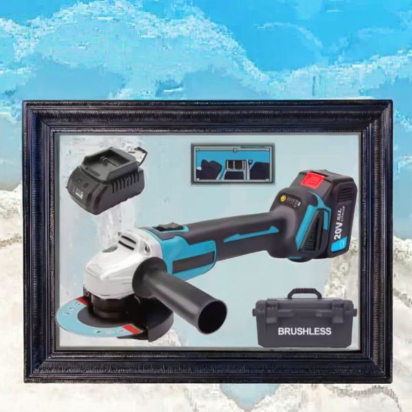 Rechargeable Li-ion Cordless Angle Grinder - 9000 RPM Variable Speed for DIY & Construction | Bulk Order Discounts