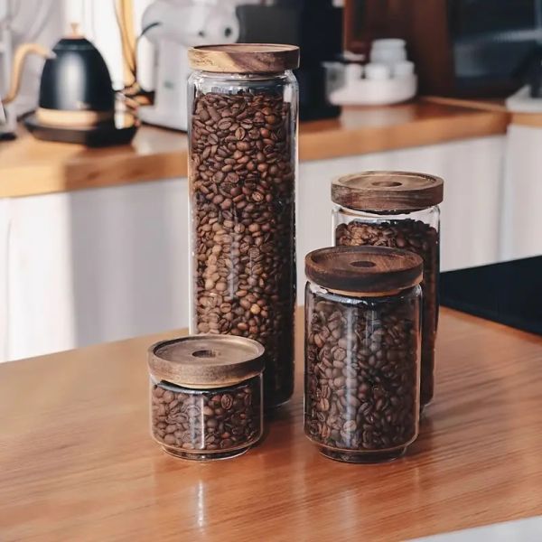 Nordic Design Square Borosilicate Glass Jar With Flip Top Lids Moisture Proof Customized