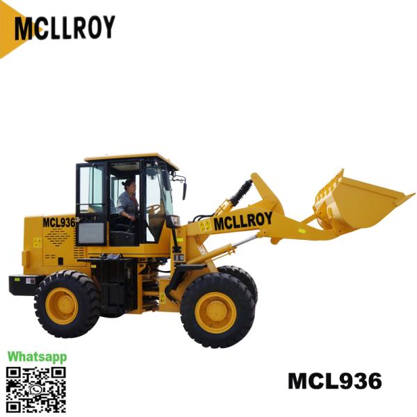 Compact Front End Heavy Equipment Wheel Loader 3500mm Dump With Hydraulic Pilot