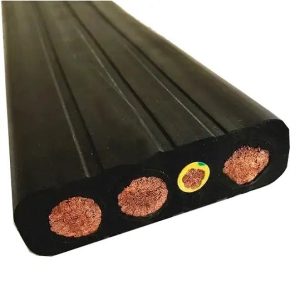 Bare Copper 4*10 4*16 2.5mm 4 Core Flat Well Pump Wire Rubber Sheathed Waterproof