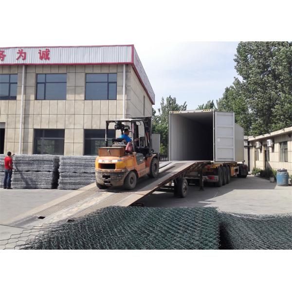 Durable River Control Gabion Basket , Pvc Coated Gabion Box Free Draining