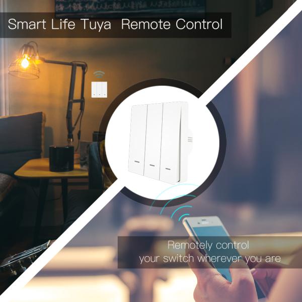 Smart Switch Push Button Interruptor Wifi RF433 EU UK Standard 10A 100V-240V,50Hz/60Hz