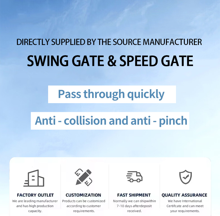 Automatic Revolving Pedestrian Access Electric Vertical Swing Flap Barrier Turnstile Security Gate