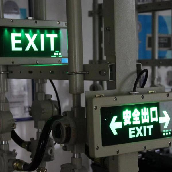 Aluminum 220VAC 100lm/w Explosion Proof Emergency Lamp Exit Signs 3w With Atex Exit Sign Light