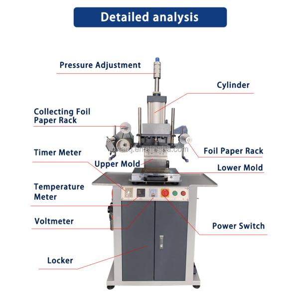 0.6KW Pneumatic Transfer Ironing Printer Heat Press Machine for Leather Embossing and Printing