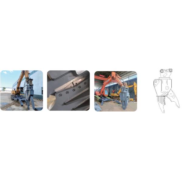 Hydraulic Excavator Attachment Scrap Shear Car Dismantling Machine