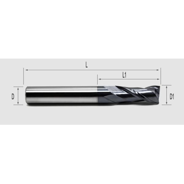 HRC50 2 Flute Carbide End Mill 4mm - 12mm Tungsten Steel Milling Cutter