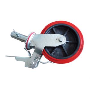 China Scaffolding Swivel Casters Cast Iron Rim Wheel for Adjustable Screw Jack Base on sale