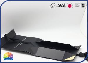 China Magnetic Closure CMYK Customzied Foldable Gift Box Matt Lamination With Silk Ribbon on sale