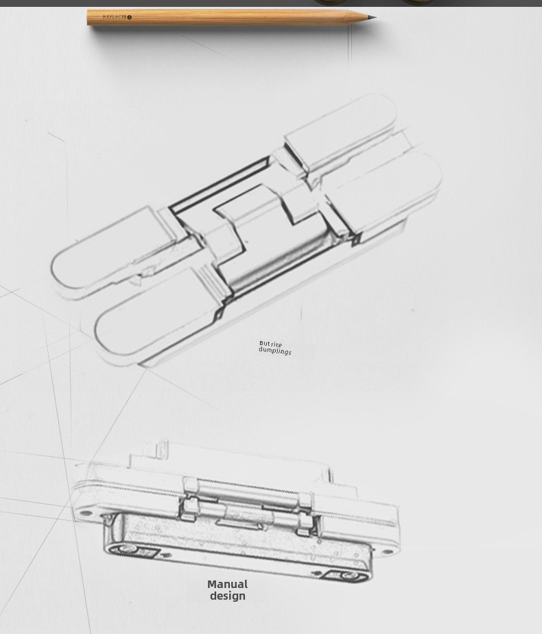 Modern 180 Degree Adjustable Three-Dimensional Hidden Door & Window Hinge Foldable for Internal/External Use