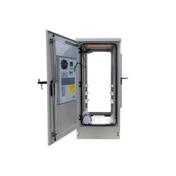 24U Outdoor Telecom Equipment Cabinets ET6565150-A24U With AC And Front Back Door