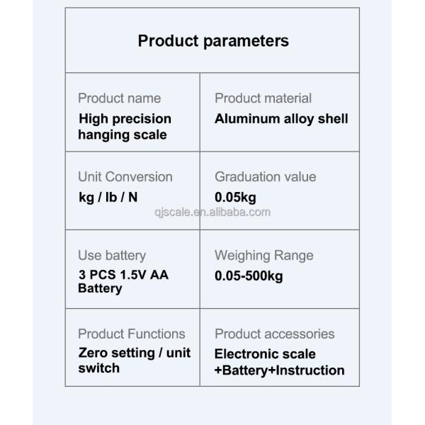 Hanging Scale Digital Electronic 300kg Mini Gram Feature LCD/LED Display Tare Function for Luggage Weighing OEM/ODM