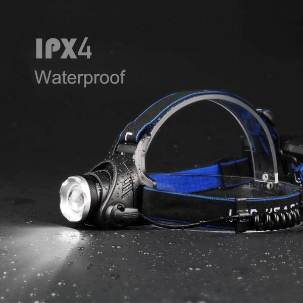 300 Lumens Brightness Waterproof IPX4 Adjustable Angle LED Headlamp Flashlight for Camping and Hiking