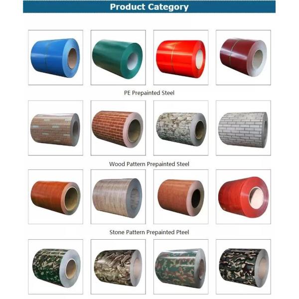 Galvanized Zinc Coating 1219mm Painted Metal Steel Coil PPGI PPGL Steel Coil