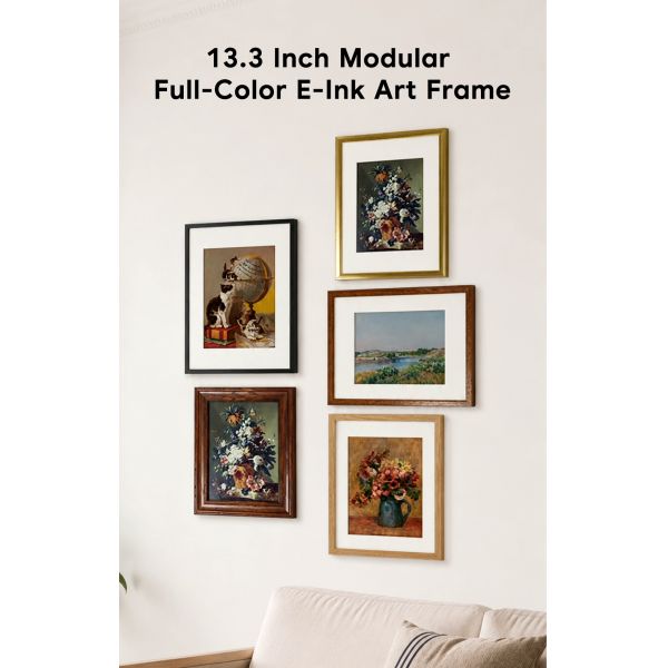 13.3 Inch Spectra 6 Color E-Ink Photo Frame 7.5mm Ultra Thin Modular Digital Art Picture Frame WiFi App Gallery Display