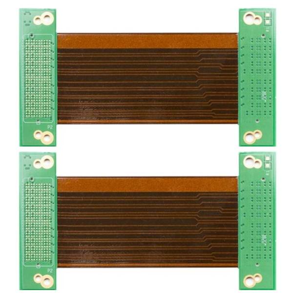 FR4 TG170 Rigid Flex PCB Fabrication Immersion Gold Green Color Solder Mask