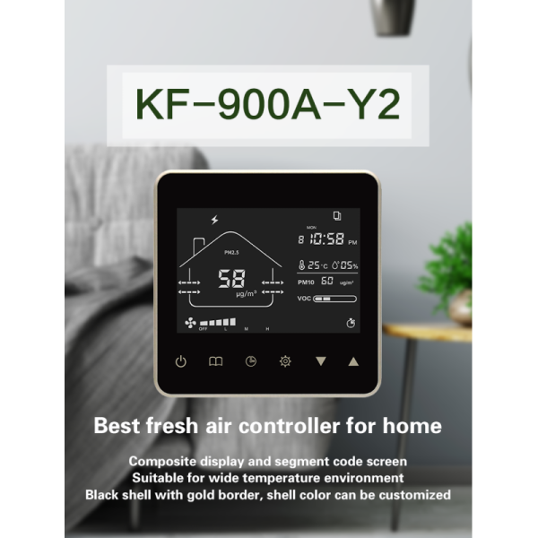 Real Time Fan Controller Wifi Ventilation System VOC PM2.5 CO2 Temperature Humidity