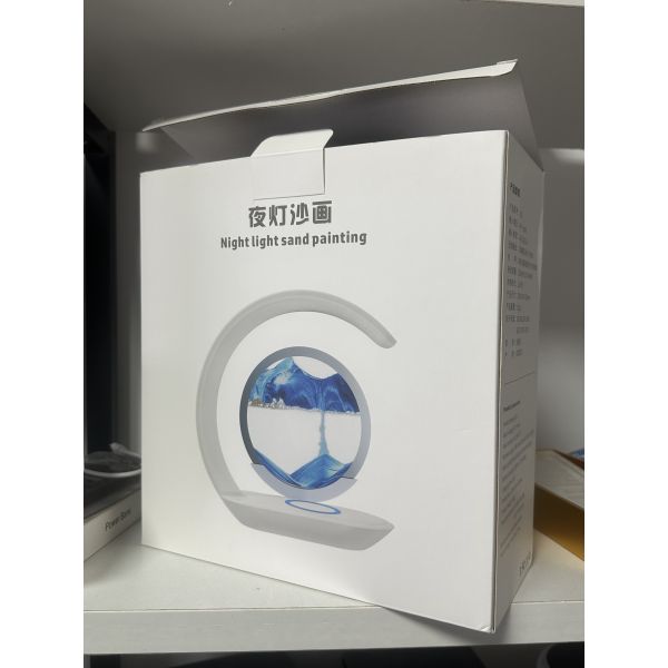 3D Hourglass Ornament USB Bedside Night Light Fast Charging LED Smart Desk Lamp Wireless Charger Mobile Phone Dock
