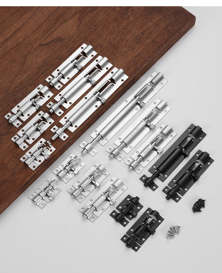 Stainless Steel Small Square Thickened Fully Threaded Phillips Drive Door Latch Lock Wooden Door Window Furniture Bolts