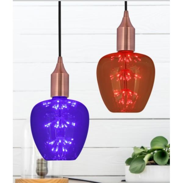 Apple Glass Decorative Filament Bulbs 1.5w G125 E27 Cob Filament Bulb