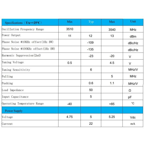Standard Packaged INNOTION YSGM35103540B 12dBm Integrated Circuits IC Chip Coaxial Resonator Oscillator Electronic Parts