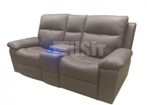 PU Leather Electric Home Theater Seating Double Seats Sofa European Style