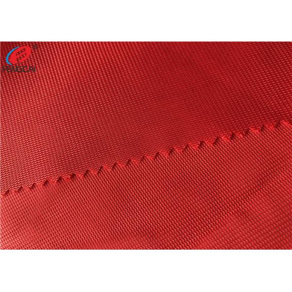 Red Thin Breathable Polyester Tricot Knit Fabric 50GSM Textiles For Garment